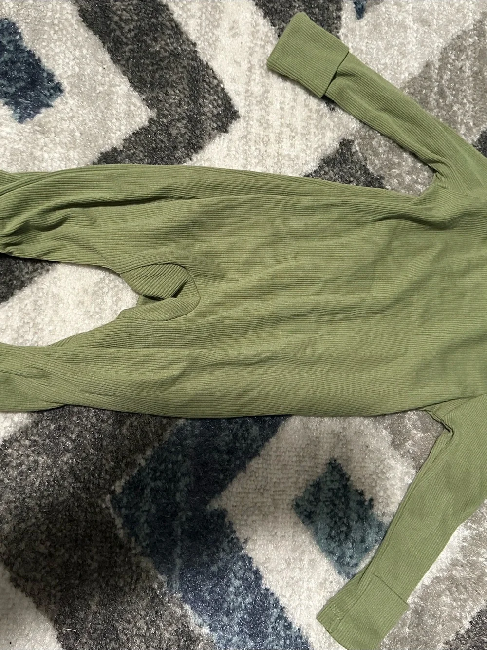 Nike Olive Green Infant Zip Front One-Piece with Teal Logo